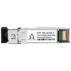 Модуль SFP+ 10G ALISTAR SFP-10G-LR-BX-U 10G BASE-BX для передачі даних на відстань до 20 км з довжинами хвиль Tx1270/Rx1330nm
