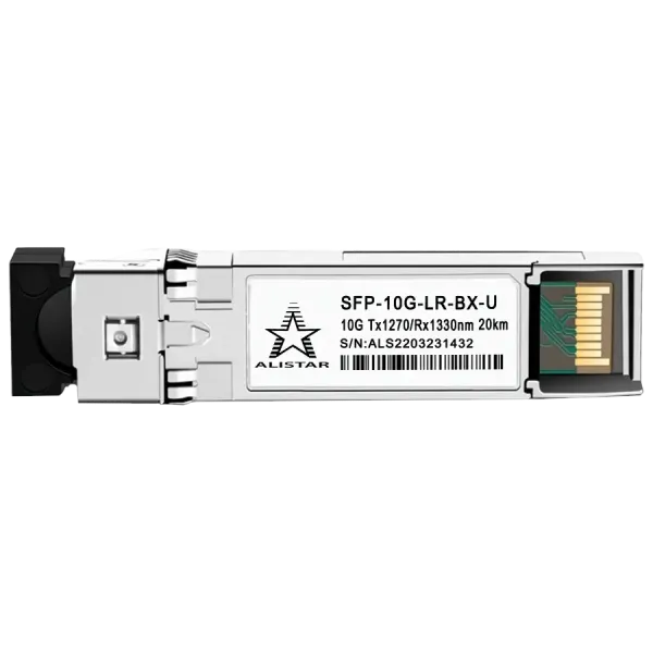 Модуль SFP+ 10G ALISTAR SFP-10G-LR-BX-U 10G BASE-BX для передачі даних на відстань до 20 км з довжинами хвиль Tx1270/Rx1330nm Модуль SFP+ 10G ALISTAR SFP-10G-LR-BX-U 10G BASE-BX для передачі даних на відстань до 20 км з довжинами хвиль Tx1270/Rx1330nm
