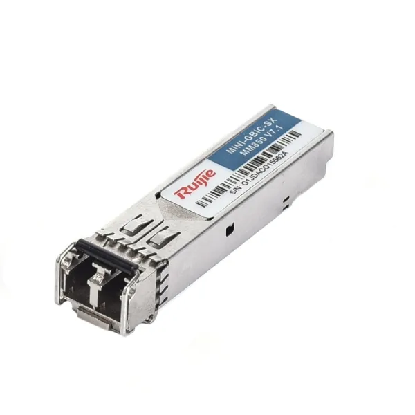 Оптичний модуль SFP MINI-GBIC-SX-MM850 для забезпечення швидкості до 1 Гбіт/с на багатомодовому оптичному волокні на відстані до 550 м Оптичний модуль SFP MINI-GBIC-SX-MM850 для забезпечення швидкості до 1 Гбіт/с на багатомодовому оптичному волокні на відстані до 550 м
