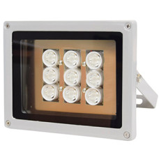 Інфрачервоний прожектор Lightwell LW9-100IR45-220 100м для нічного відеоспостереження, кут підсвічування 45°, хвильова довжина 850 нм, 9 ІЧ-діодів, AC 220V