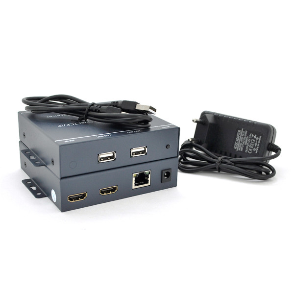 Удлинитель HDMI сигнала по UTP кабелю 1-канальный 200 м 1080P 3D с USB управлением для систем видеонаблюдения Удлинитель HDMI сигнала по UTP кабелю 1-канальный 200 м 1080P 3D с USB управлением для систем видеонаблюдения