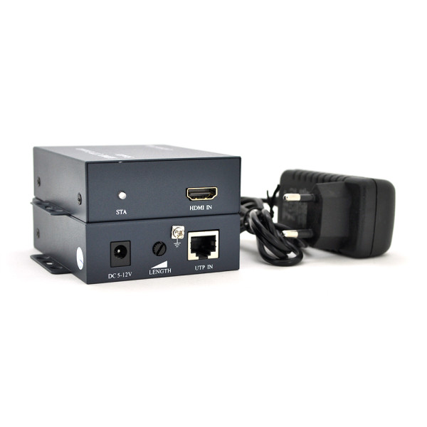 Удлинитель HDMI сигнала по UTP для видеонаблюдения 1-канальный, до 100 м, HDMI-RJ45, поддержка 1080P 3D 2K4K, комплект передатчик и приемник Удлинитель HDMI сигнала по UTP для видеонаблюдения 1-канальный, до 100 м, HDMI-RJ45, поддержка 1080P 3D 2K4K, комплект передатчик и приемник