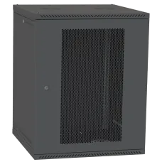 Шафа телекомунікаційна двері перф(чорна) IPCOM 15U 600x600