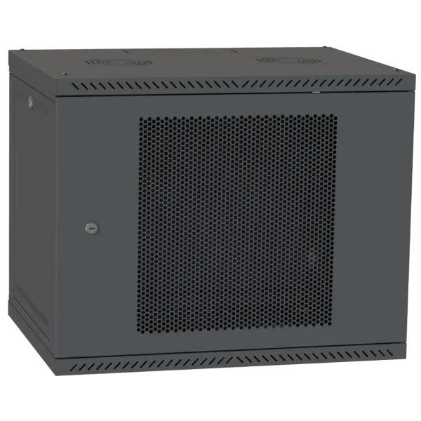 Шкаф телекоммуникационный дверь перф (черный) IPCOM 9U 600x600 Шкаф телекоммуникационный дверь перф (черный) IPCOM 9U 600x600