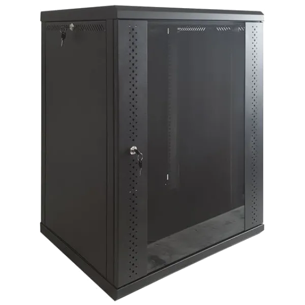 Шафа EServer 12U 600х500х637 скло, чорна Шафа EServer 12U 600х500х637 скло, чорна
