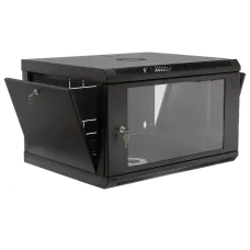 Шафа 19" 6U, 600x500x373мм акрилове скло, чорна