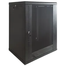 Шкаф EServer 12U 600х600х637 для организации серверного оборудования с стеклянными дверцами, черный, 19", для монтажа оборудования и оптимизации пространства