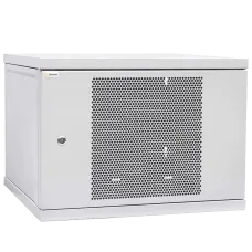 Шафа телекомунікаційна двері перфорація (сіра) IPCOM 12U 600x600