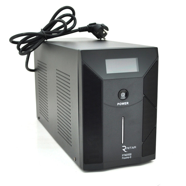 ДБЖ Ritar RTM2000 (1200W) Proxima-D LCD, AVR, 2st, 3xSCHUKO socket, 4x12V7,5Ah, metal Case ДБЖ Ritar RTM2000 (1200W) Proxima-D LCD, AVR, 2st, 3xSCHUKO socket, 4x12V7,5Ah, metal Case