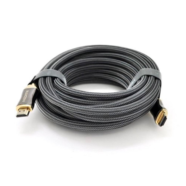 Кабель VEGGIEG HX-10 HDMI-HDMI 2K * 4K, 10.0m, v2,0, OD-8.0mm, круглий, обплетення, Black, коннектор Black-Gold, Box Кабель VEGGIEG HX-10 HDMI-HDMI 2K * 4K, 10.0m, v2,0, OD-8.0mm, круглий, обплетення, Black, коннектор Black-Gold, Box