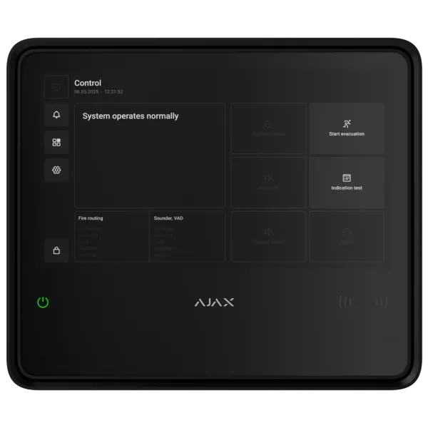 Пожежна централь Ajax EN54 Fire Hub black для контрольних систем з відеоспостереженням, автоматизації та охорони до 40 зон Пожежна централь Ajax EN54 Fire Hub black для контрольних систем з відеоспостереженням, автоматизації та охорони до 40 зон