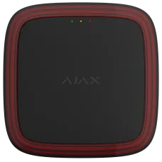 Світловий сповіщувач Ajax EN54 FireProtect (VAD) black для пожежної сигналізації, IP54, 90 мс спалах, тест сигналу, компактний розмір 145×145×51 мм