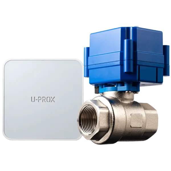 Моторизований клапан U-Prox Valve DN15 для охоронних систем з дистанційним керуванням та діагностикою несправностей, живлення 12В, до 3 років роботи на 2 батареях CR123A Моторизований клапан U-Prox Valve DN15 для охоронних систем з дистанційним керуванням та діагностикою несправностей, живлення 12В, до 3 років роботи на 2 батареях CR123A