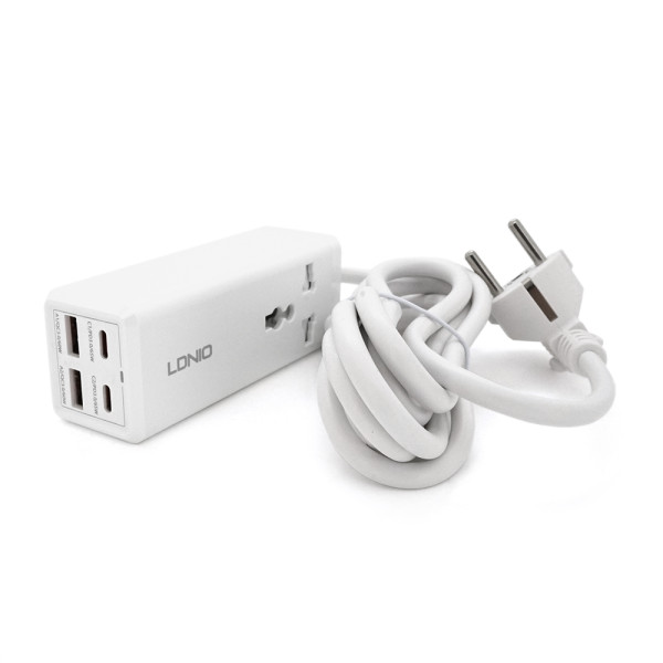 Мережевий фільтр LDNIO SС1418 1 Розетка + 2 USB + 2 Type-C для зручного заряджання гаджетів, 2 м, перетин 3х0,75 мм, білий, упаковка Box Мережевий фільтр LDNIO SС1418 1 Розетка + 2 USB + 2 Type-C для зручного заряджання гаджетів, 2 м, перетин 3х0,75 мм, білий, упаковка Box