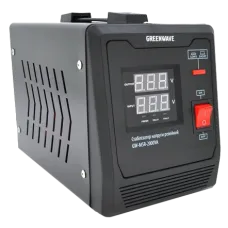 Стабілізатор напруги релейний 1xShuko, DC140-260V, AC220±8%, BOX Green Wave Mauser 2000VA (1400Вт)