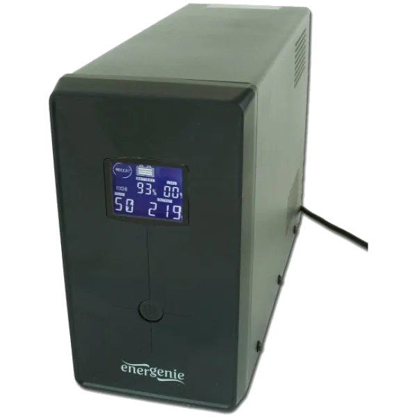 Джерело безперебійного живлення EnerGenie EG-UPS-034 1500ВA апроксимована синусоїда Джерело безперебійного живлення EnerGenie EG-UPS-034 1500ВA апроксимована синусоїда