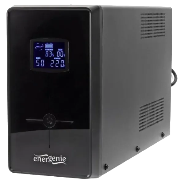 Джерело безперебійного живлення EnerGenie EG-UPS-035 2000ВA апроксимована синусоїда Джерело безперебійного живлення EnerGenie EG-UPS-035 2000ВA апроксимована синусоїда