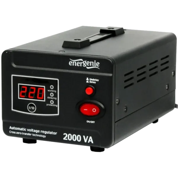 Автоматичний регулятор EnerGenie EG-AVR-D2000-01 2000ВА Автоматичний регулятор EnerGenie EG-AVR-D2000-01 2000ВА