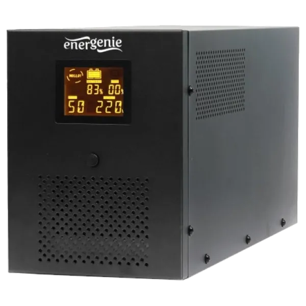 Джерело безперебійного живлення EnerGenie EG-UPS-036 3000ВA апроксимована синусоїда Джерело безперебійного живлення EnerGenie EG-UPS-036 3000ВA апроксимована синусоїда