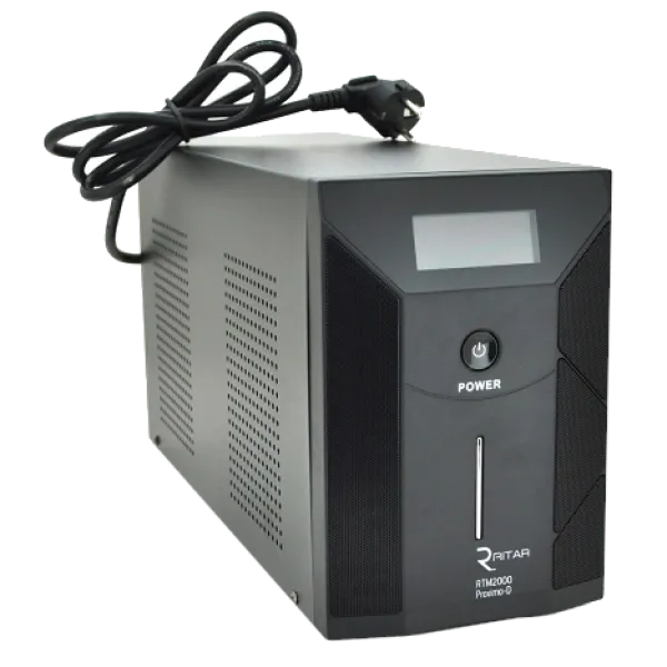 Джерела безперебійного живлення Ritar RTM2000 (1200W) Proxima-D LCD, AVR, 2st, 3xSCHUKO socket, 4x12V7,5Ah Джерела безперебійного живлення Ritar RTM2000 (1200W) Proxima-D LCD, AVR, 2st, 3xSCHUKO socket, 4x12V7,5Ah