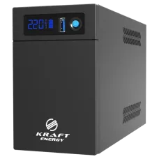 Источник бесперебойного питания Kraft KRF-1200VA/720W(LED) LiFePO4 UPS линейно-интерактивный для видеонаблюдения и охранных систем