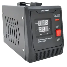 Стабілізатор напруги релейний 1xShuko, DC140-260V, AC220±8%, BOX Green Wave Mauser 1500VA (1050Вт)
