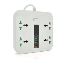 Сетевой фильтр TB-Т18, 4 розетки и 2 USB с PD, 2 м, 3000W для удобства зарядки ваших устройств в домашнем офисе или гостиной.