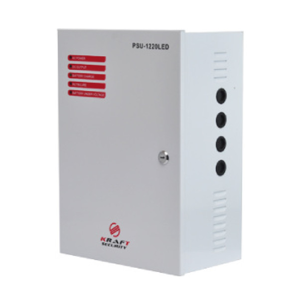 ББЖ KRAFT PSU-1220LED блок безперебійного живлення 12В 20А з місцем під АКБ 18Ач для систем відеоспостереження ББЖ KRAFT PSU-1220LED блок безперебійного живлення 12В 20А з місцем під АКБ 18Ач для систем відеоспостереження