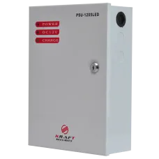 Блок живлення Kraft PSU-1205LED 12В 5А для стабільного живлення та захисту обладнання від перевантажень