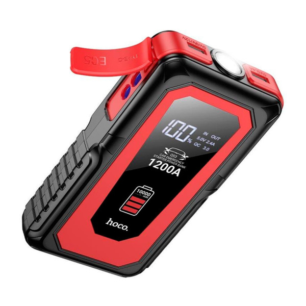 Пусковий прилад для акумулятора автомобіля JUMP STARTER HOCO QS3, Power Bank 10000mAh, Box
