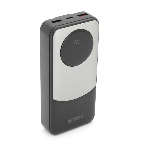 Повербанк BETWEEN BTW-P6 20000mAh 22.5W чорний з кабелями Type-C та Lightning для зарядки смартфонів і планшетів Повербанк BETWEEN BTW-P6 20000mAh 22.5W чорний з кабелями Type-C та Lightning для зарядки смартфонів і планшетів
