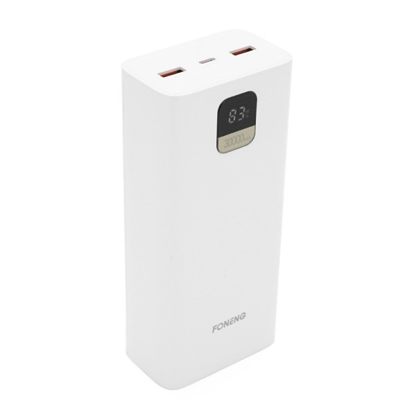 Внешний аккумулятор FONENG P55 30000mAh, power bank для смартфона и планшета, 2 USB и Type-C, белый Внешний аккумулятор FONENG P55 30000mAh, power bank для смартфона и планшета, 2 USB и Type-C, белый