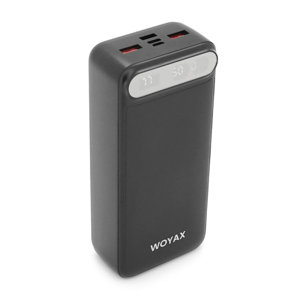 Повербанк WOYAX WY-30F 30000mAh 22.5W Black портативний акумулятор для смартфонів, планшетів та гаджетів Повербанк WOYAX WY-30F 30000mAh 22.5W Black портативний акумулятор для смартфонів, планшетів та гаджетів