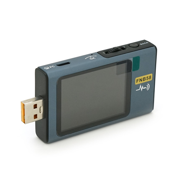 USB тестер Fnirsi FNB58 с Bluetooth для измерения напряжения 4-28 В и тока 0-7 А, мониторинга зарядных устройств и аккумуляторов USB тестер Fnirsi FNB58 с Bluetooth для измерения напряжения 4-28 В и тока 0-7 А, мониторинга зарядных устройств и аккумуляторов