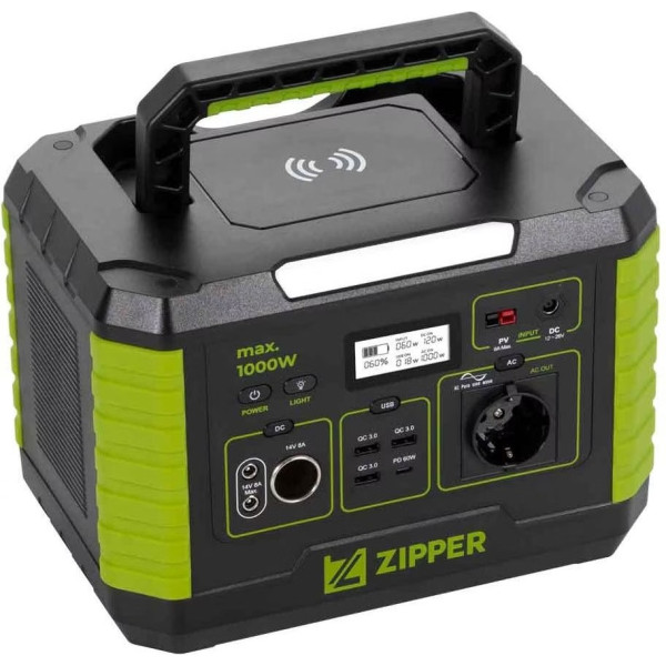 Портативная электростанция Zipper ZI-PS1000 Power Station 999Wh для автономного питания устройств и систем видеонаблюдения Портативная электростанция Zipper ZI-PS1000 Power Station 999Wh для автономного питания устройств и систем видеонаблюдения