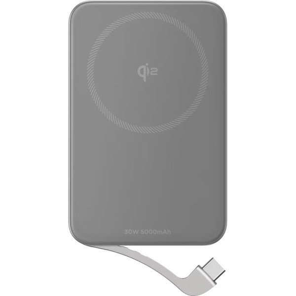 Внешний аккумулятор Powerbank EcoFlow RAPID 5000 мАч с магнитным креплением и MagSafe, серебристый, для мобильных устройств Внешний аккумулятор Powerbank EcoFlow RAPID 5000 мАч с магнитным креплением и MagSafe, серебристый, для мобильных устройств