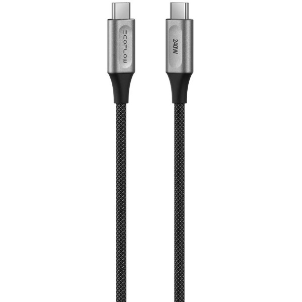 Кабель USB-C EcoFlow RAPID Pro USB-C to USB-C Cable 1.8 м 240 Вт Power Delivery для зарядки и питания оборудования Кабель USB-C EcoFlow RAPID Pro USB-C to USB-C Cable 1.8 м 240 Вт Power Delivery для зарядки и питания оборудования