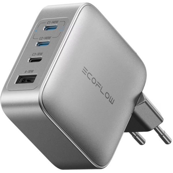 Зарядное устройство EcoFlow RAPID Pro 140 Вт блок питания для портативных электростанций и аккумуляторных систем Зарядное устройство EcoFlow RAPID Pro 140 Вт блок питания для портативных электростанций и аккумуляторных систем