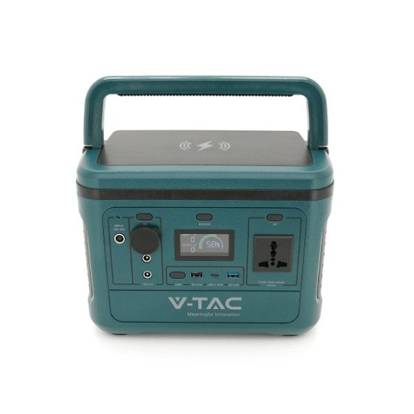 Портативный источник питания V-TAC VT-606 500 Вт для кемпинга, резервного питания и работы с электроникой 26.2Ач 568Втч LiFePO4
