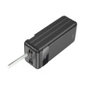 Портативный зарядный блок Power Bank HOCO J86B 60000mAh, 4USB+2Type-C+Lightning+micro, 22.5W+PD20W, с фонариком, Black, для путешествий и зарядки устройств