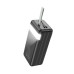 Портативный зарядный блок Power Bank HOCO J86B 60000mAh, 4USB+2Type-C+Lightning+micro, 22.5W+PD20W, с фонариком, Black, для путешествий и зарядки устройств