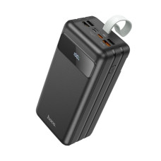 Портативный зарядный блок Power Bank HOCO J86B 60000mAh, 4USB+2Type-C+Lightning+micro, 22.5W+PD20W, с фонариком, Black, для путешествий и зарядки устройств