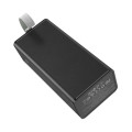 Портативный зарядное устройство Power Bank HOCO J86 40000mAh для зарядки смартфонов и планшетов, 2USB+Type-C+micro, PD20W, фонарик, черный, 0.790kg