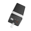 Портативный зарядный блок Power Bank HOCO J86A 50000mAh с 2USB и Type-C, 22.5W+PD20W, фонарик для мобильных устройств, черный
