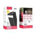 Портативный зарядный блок Power Bank HOCO J86A 50000mAh с 2USB и Type-C, 22.5W+PD20W, фонарик для мобильных устройств, черный