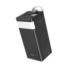 Портативный зарядный блок Power Bank HOCO J86A 50000mAh с 2USB и Type-C, 22.5W+PD20W, фонарик для мобильных устройств, черный