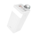 Повербанк 50000mAh HOCO J86A с 2USB и Type-C для зарядки устройств 22.5W+PD20W с фонариком белый, вес 0.975kg, идеально подходит для путешествий и активного отдыха