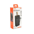 Повербанк Linkage LKP-46 Solar 30000mAh 22.5W с кабелями Type-C и Lightning для зарядки смартфонов и гаджетов Black Повербанк Linkage LKP-46 Solar 30000mAh 22.5W с кабелями Type-C и Lightning для зарядки смартфонов и гаджетов Black