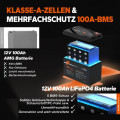 Аккумулятор LiFePO4 12.8V 100Ач 1280Wh Bluetooth BMS100A IP65 для систем резервного и автономного питания Аккумулятор LiFePO4 12.8V 100Ач 1280Wh Bluetooth BMS100A IP65 для систем резервного и автономного питания