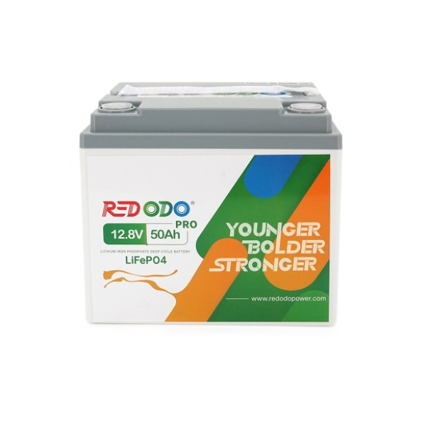 Аккумуляторная батарея LiFePO4 Redodo 12.8V 50Ah 640Wh с BMS 50A для солнечных систем, резервного питания и кемперов Аккумуляторная батарея LiFePO4 Redodo 12.8V 50Ah 640Wh с BMS 50A для солнечных систем, резервного питания и кемперов
